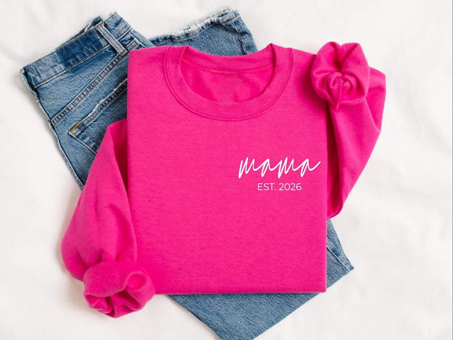 Personalized Mama Est Year Sweatshirt, Mothers Day Gift