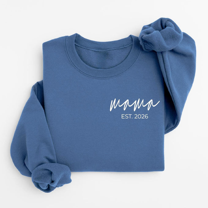 Personalized Mama Est Year Sweatshirt, Mothers Day Gift