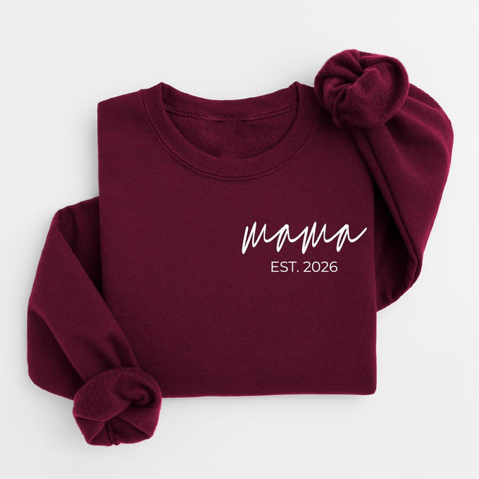 Personalized Mama Est Year Sweatshirt, Mothers Day Gift