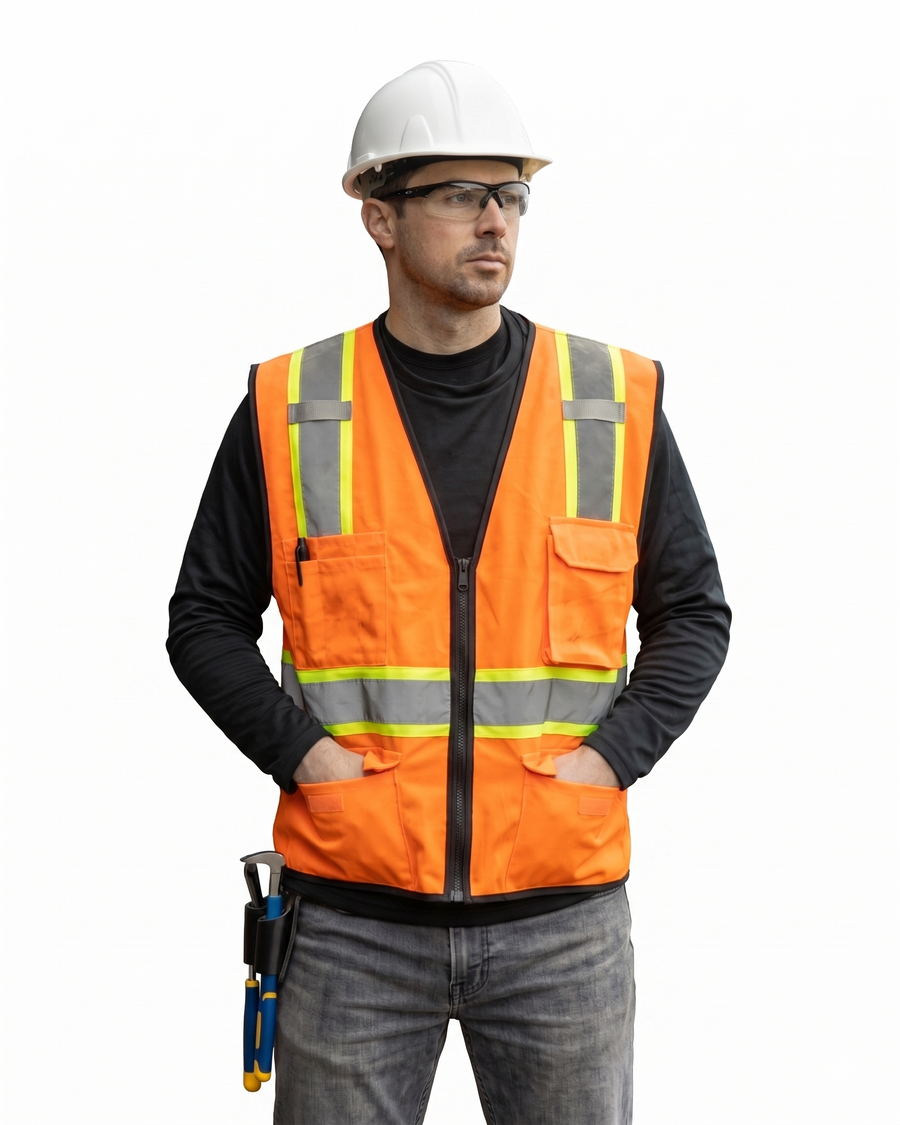 Kishigo Unisex 6 Pocket Contrast Class 2 Vest