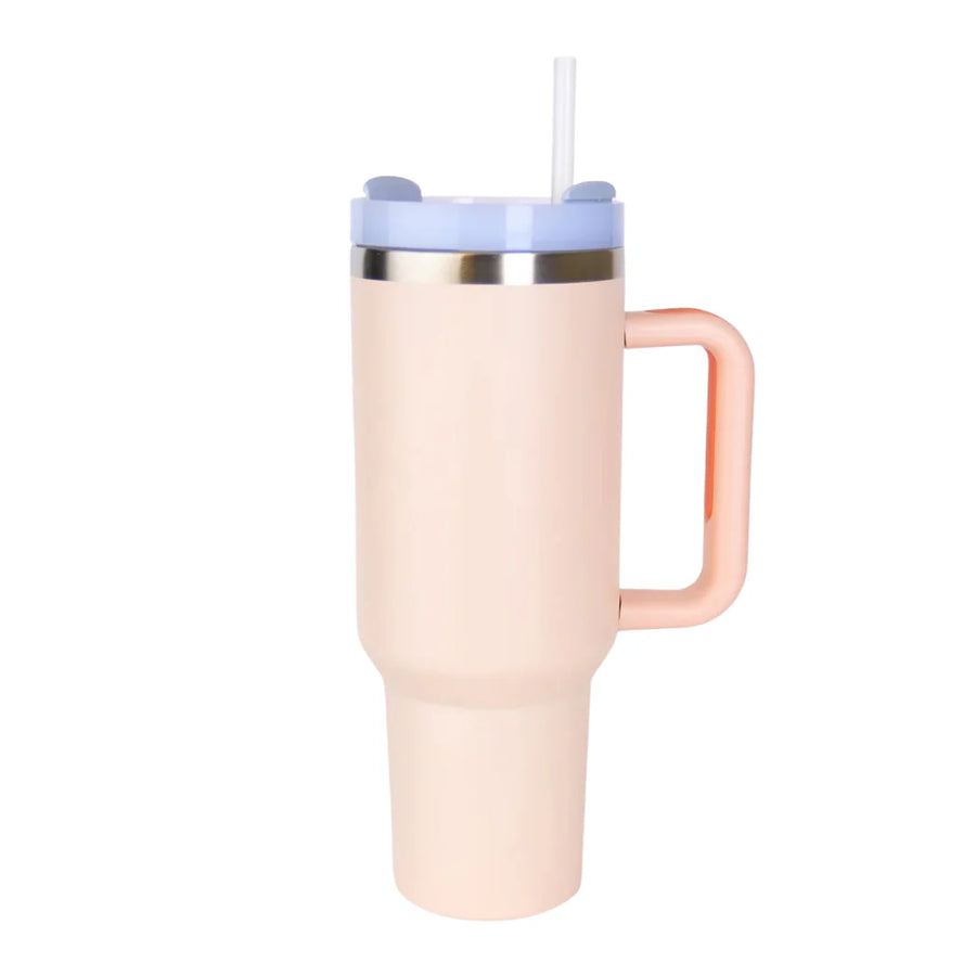 RoadSip Stainless Steel Tumbler with Handle and Sip 40oz.