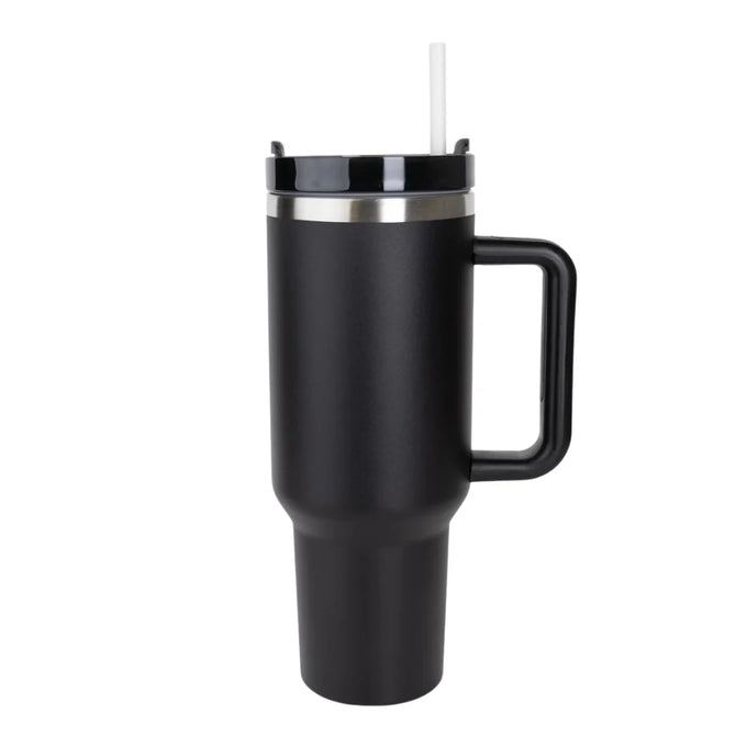 RoadSip Stainless Steel Tumbler with Handle and Sip 40oz.