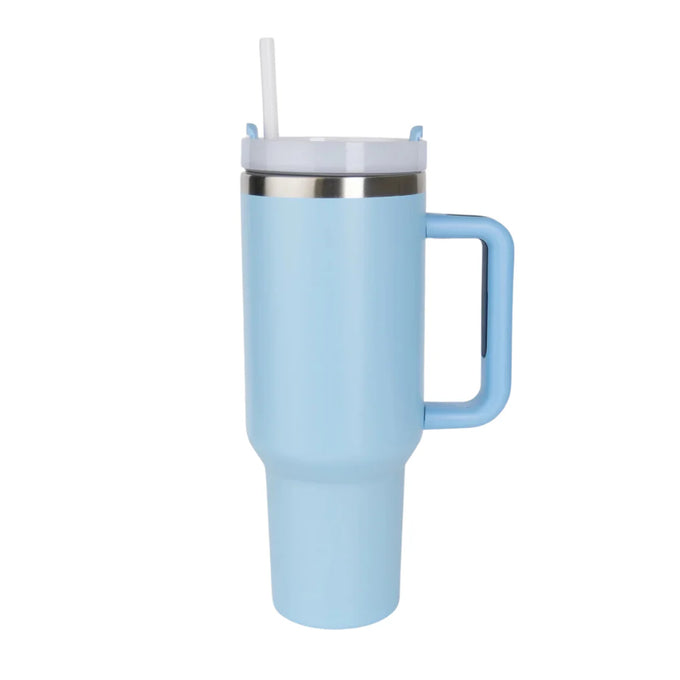 RoadSip Stainless Steel Tumbler with Handle and Sip 40oz.