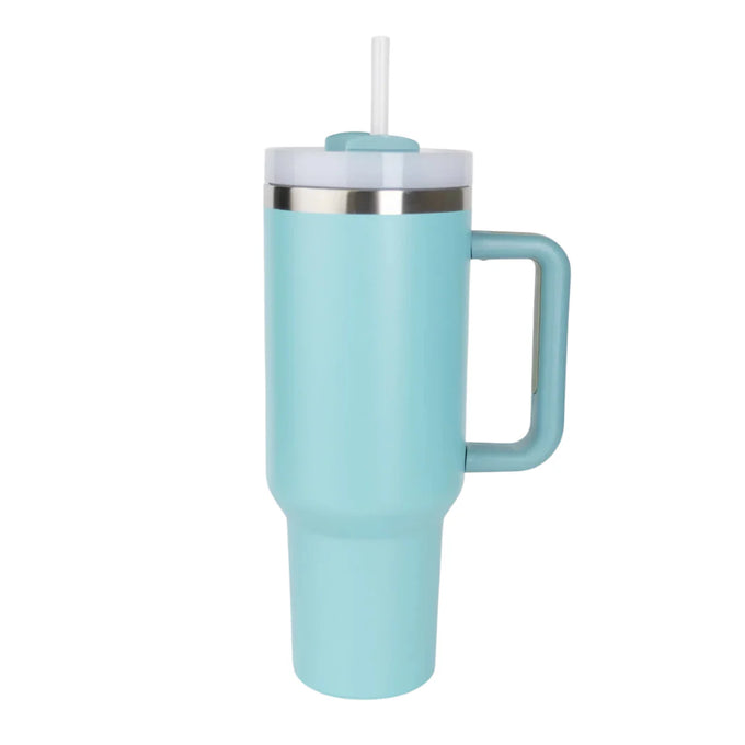 RoadSip Stainless Steel Tumbler with Handle and Sip 40oz.